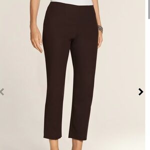 Chicos’s Serene Stretch Side Zip Crop Black Pants